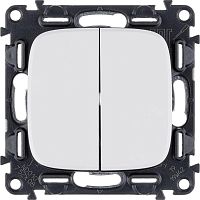 Механизм переключателя 2-кл. СП Valena Allure 10А IP20 250В с лиц. панелью безвинт. зажимы бел. Leg 752708
