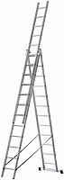 Лестница трехсекционная 3х12 H=343/594/841см 17.83кг усиленная алюм. FIT 65438